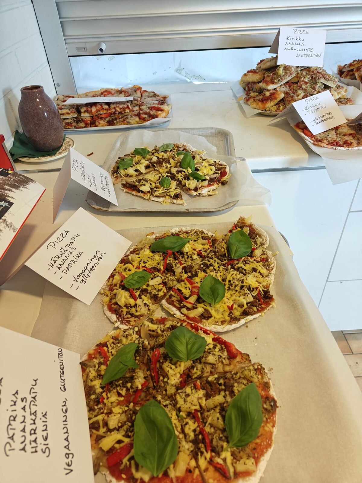 Pizzavalikoima erikoisruokavalioille